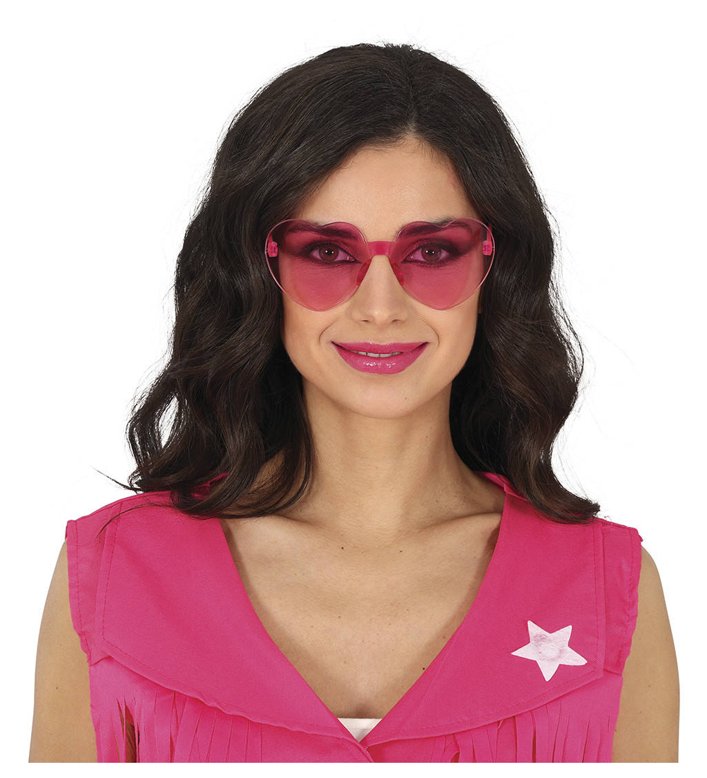 Stylové růžové brýle – srdce