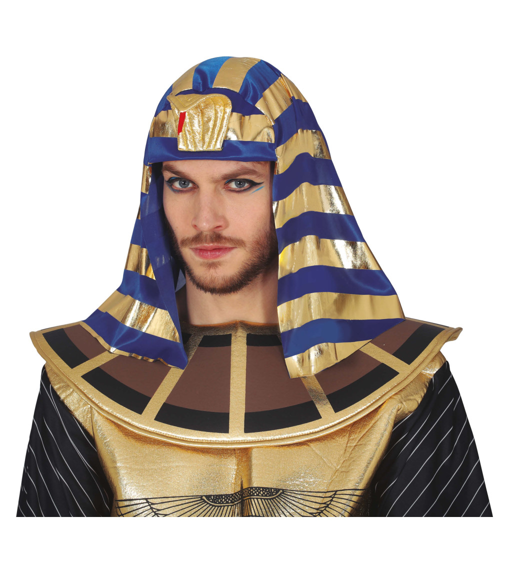 Zlatomodrá faraonská čelenka