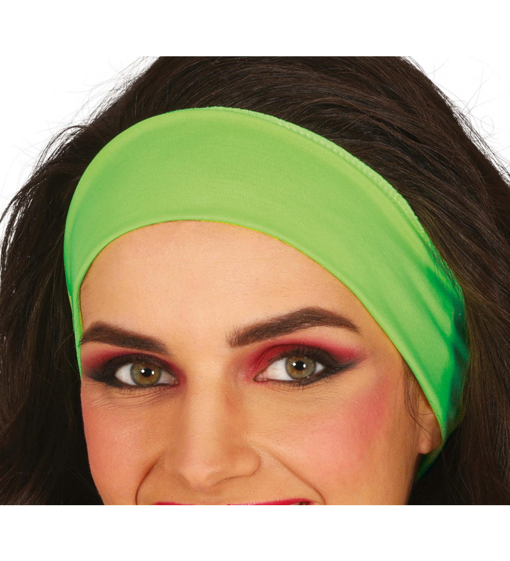 Retro čelenka – neonově zelená