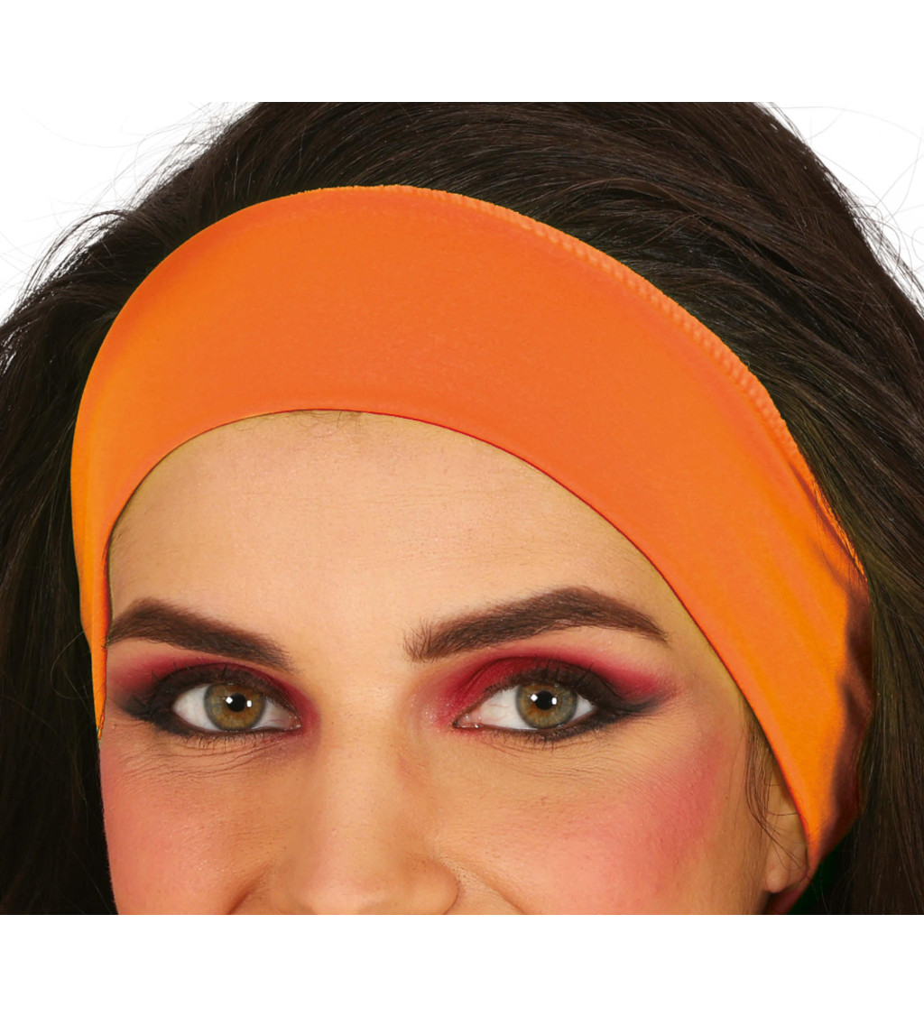 Retro čelenka – neon oranžová