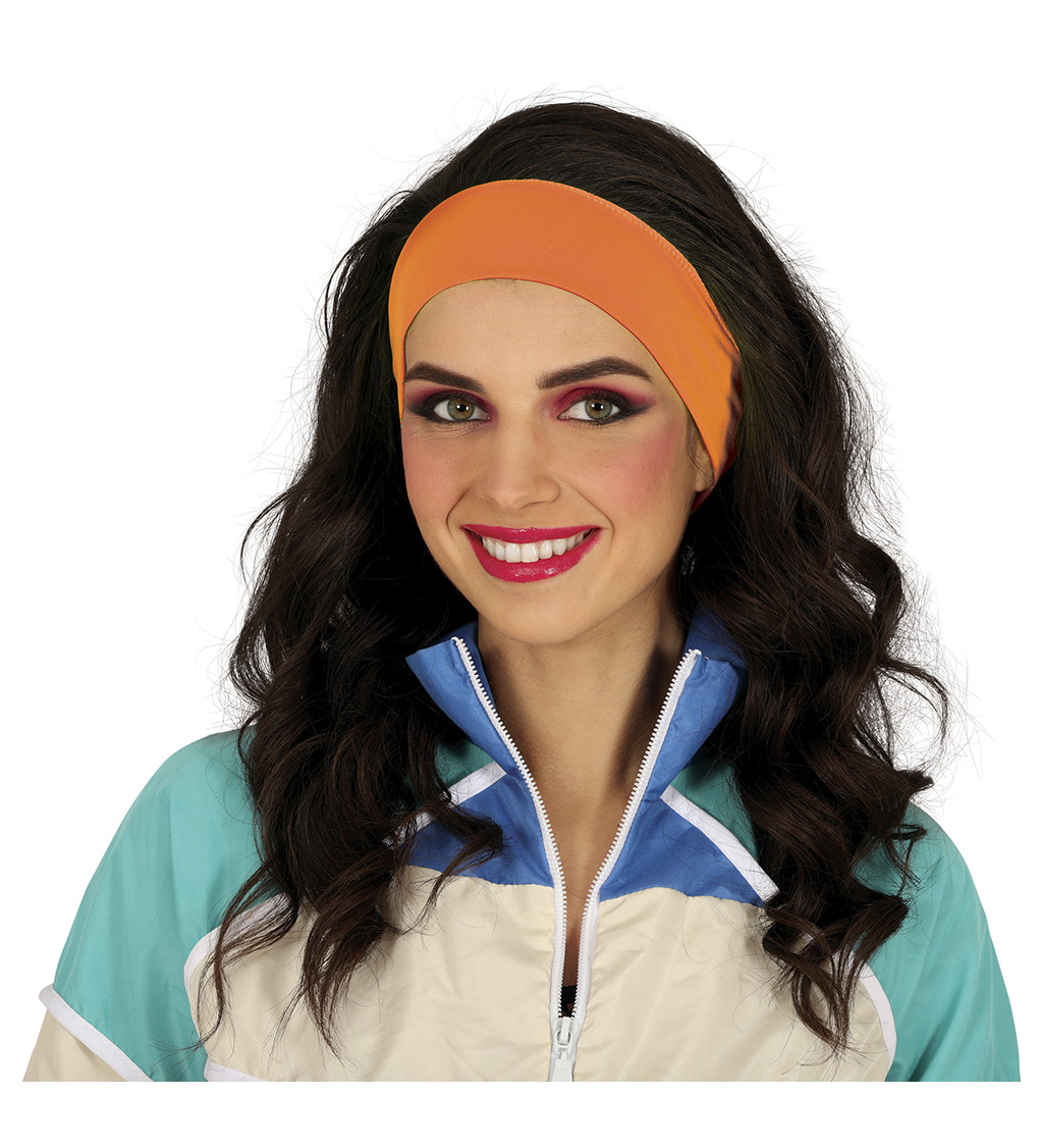 Retro čelenka – neon oranžová