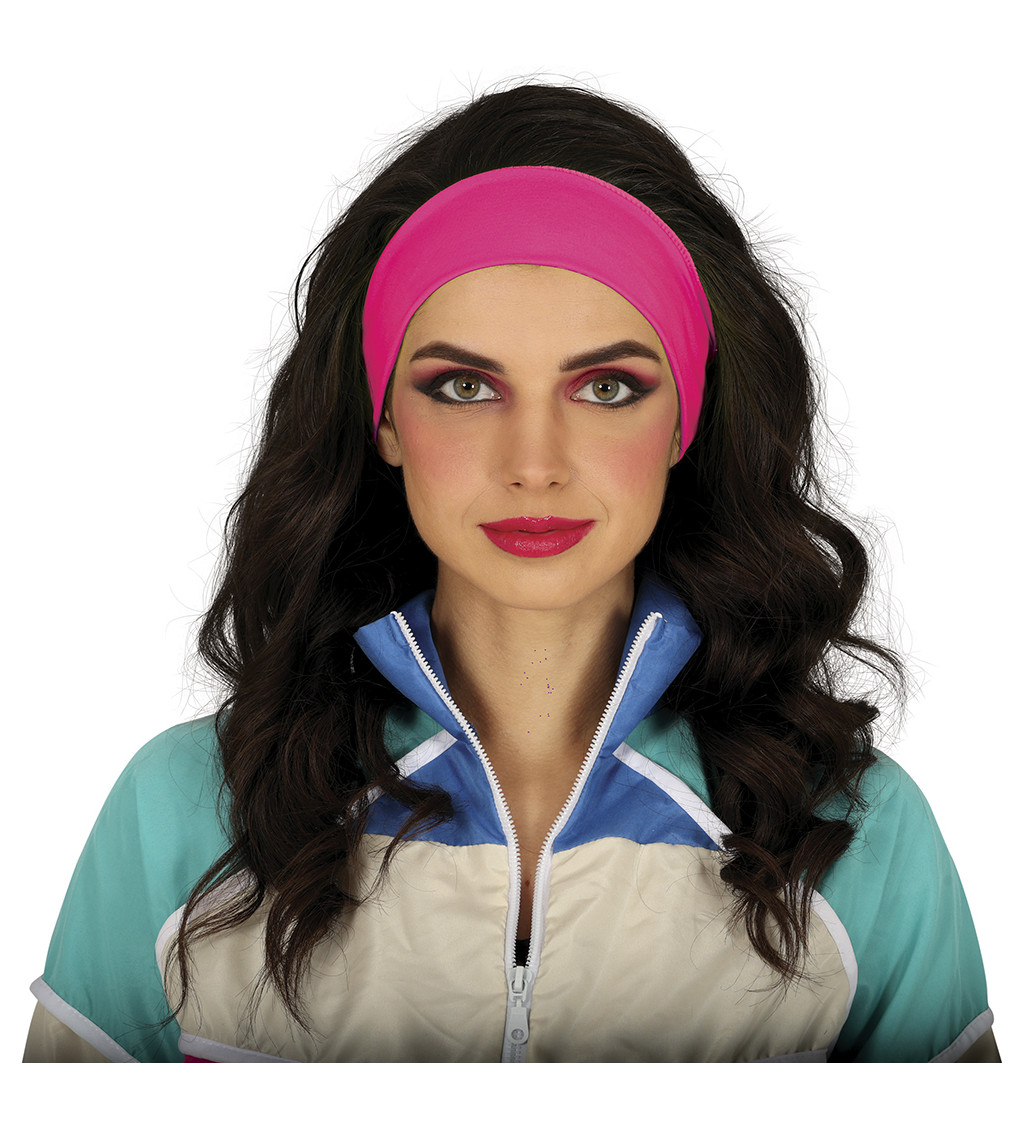 Retro čelenka – neon růžová