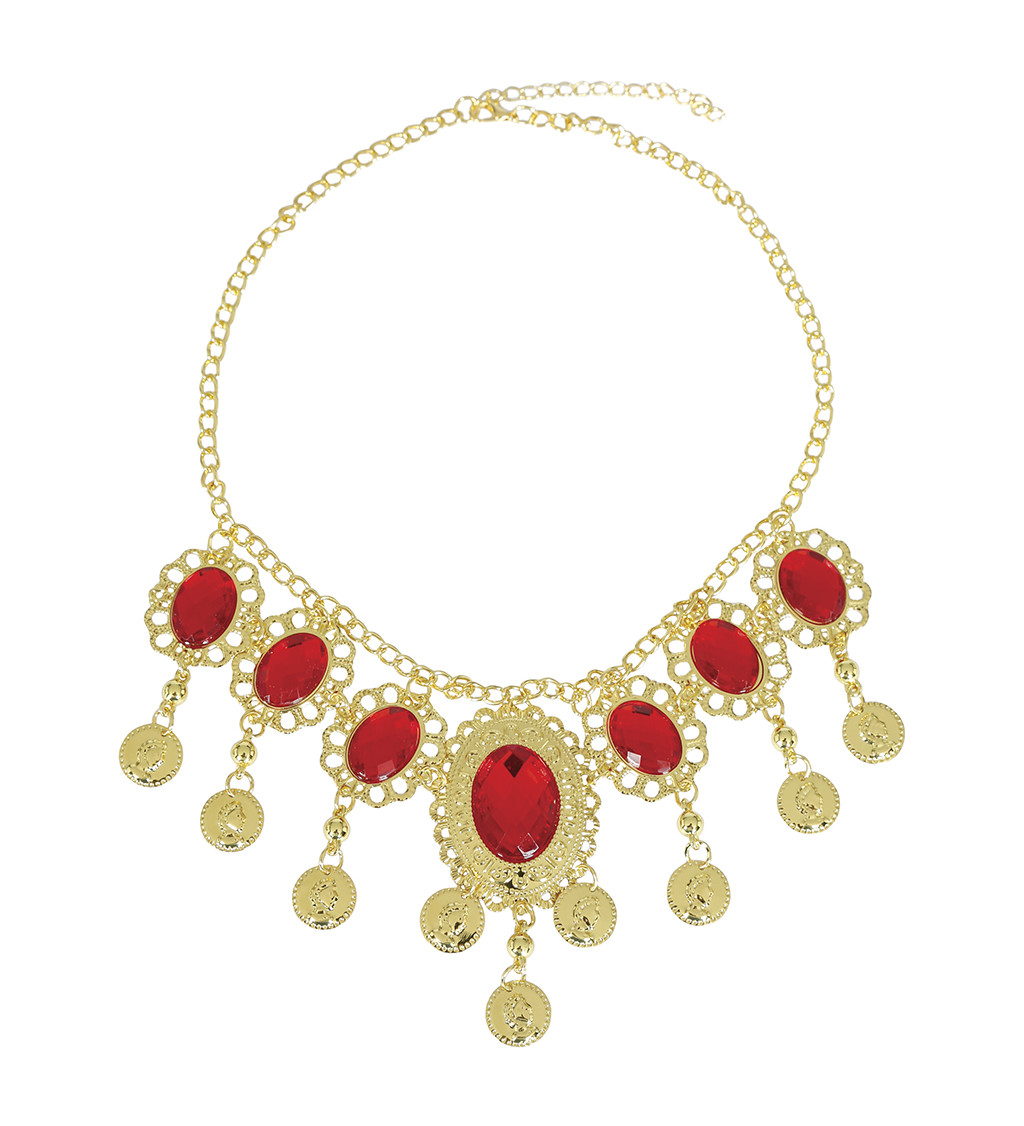 Luxusní náhrdelník s rudými rubíny