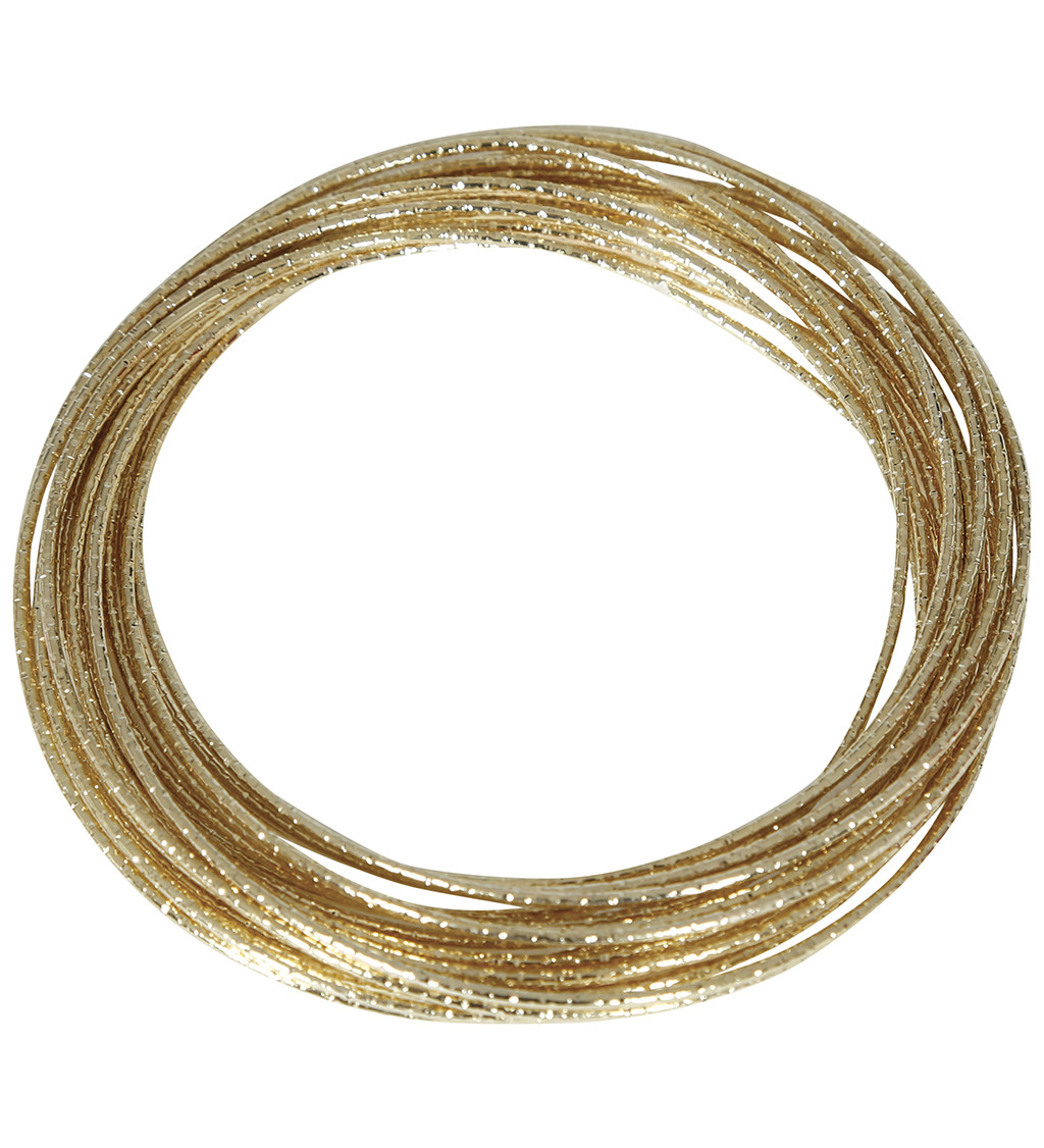 Zlatý náramek s 20 prstenci