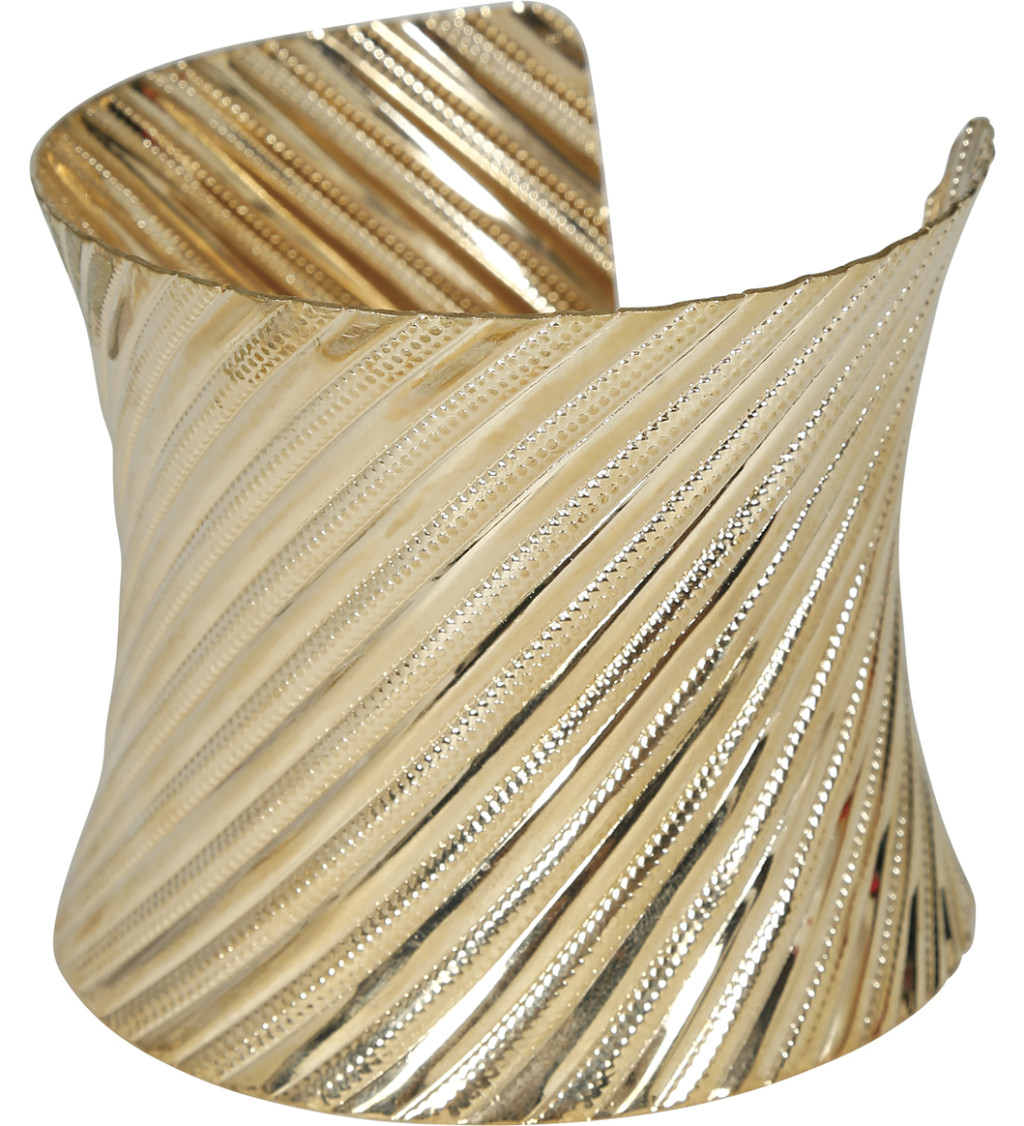 Elegantní zlatý kovový náramek