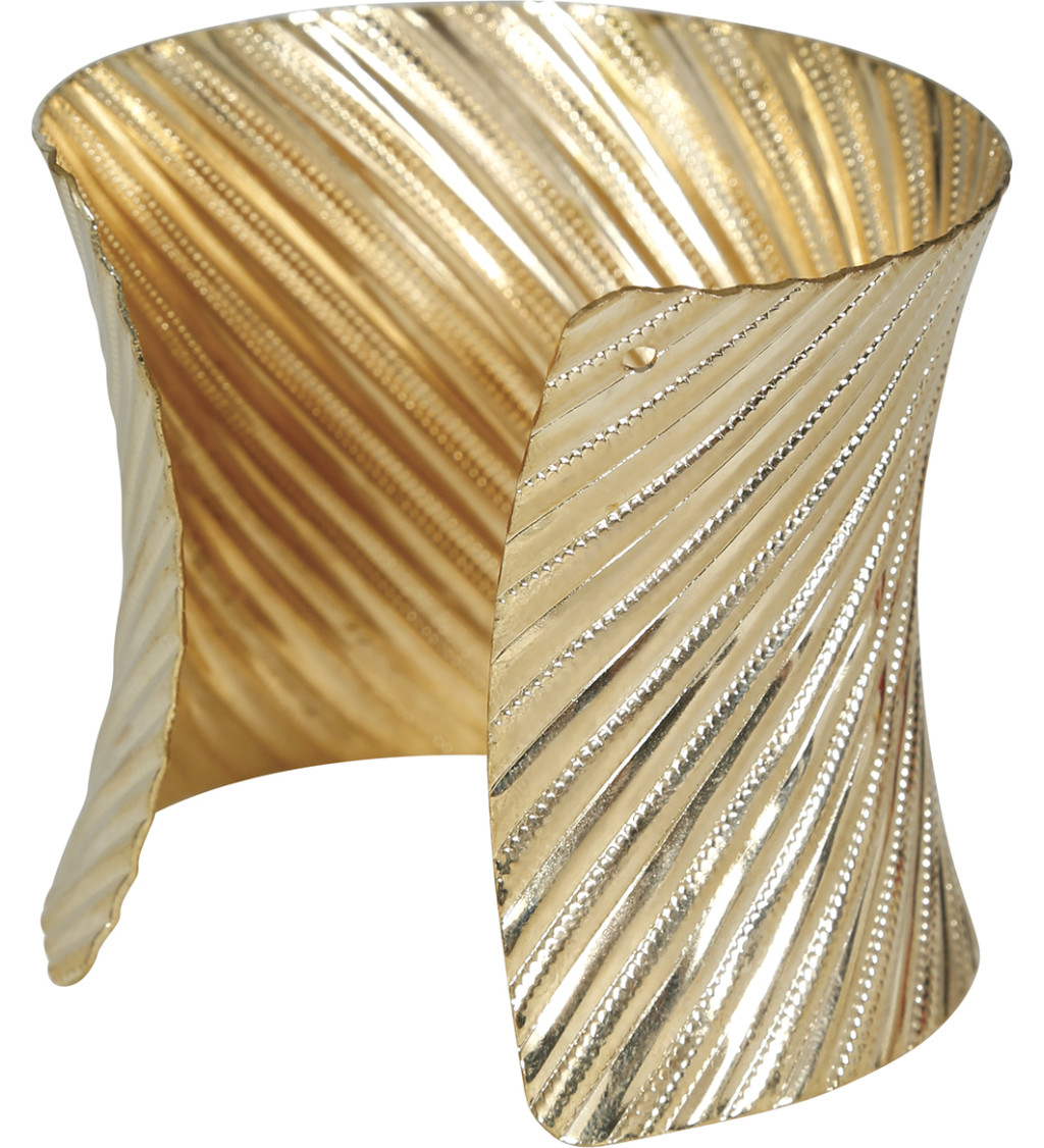 Elegantní zlatý kovový náramek