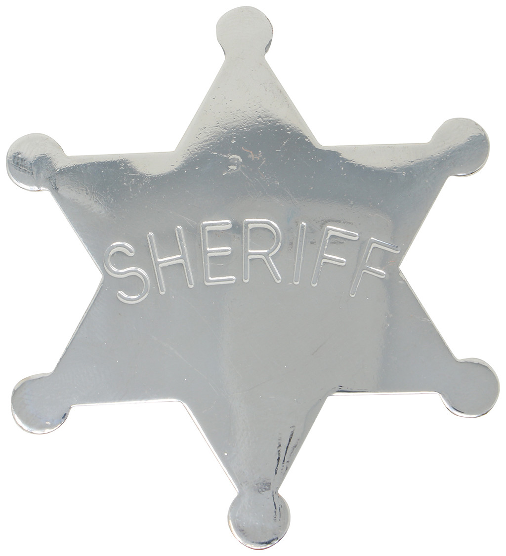 Kovová hvězda šerifa – 6 cm