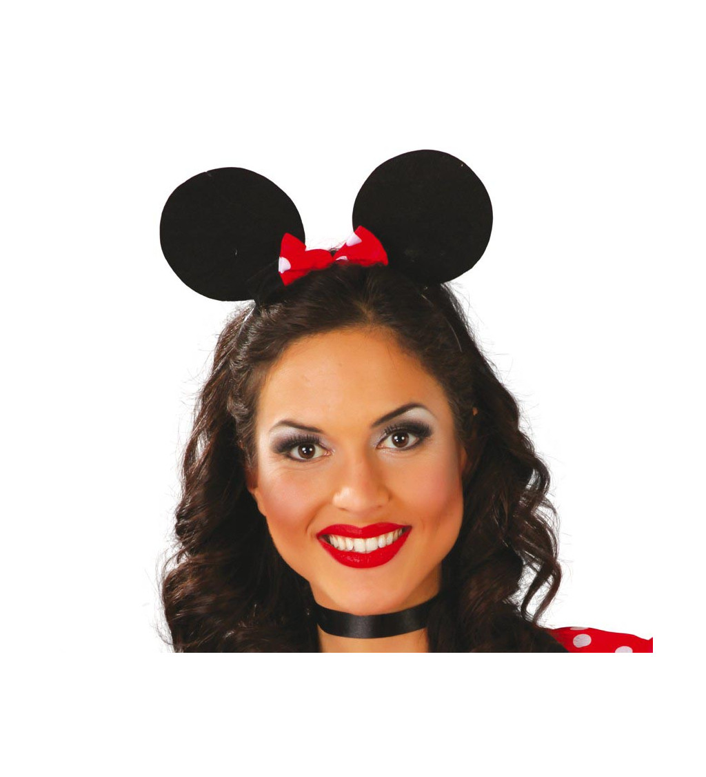 Stylová černá čelenka – myška