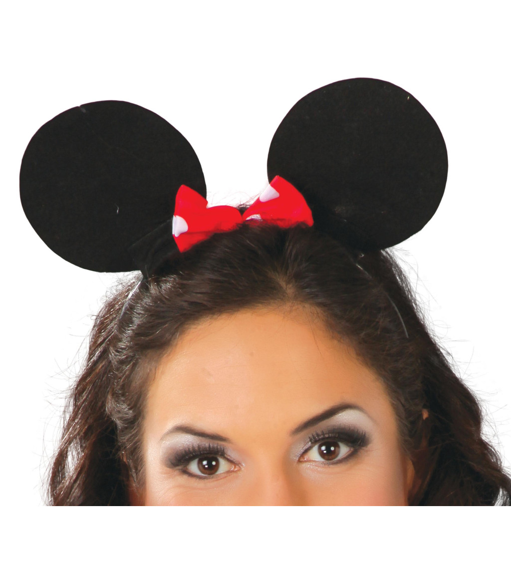 Stylová černá čelenka – myška