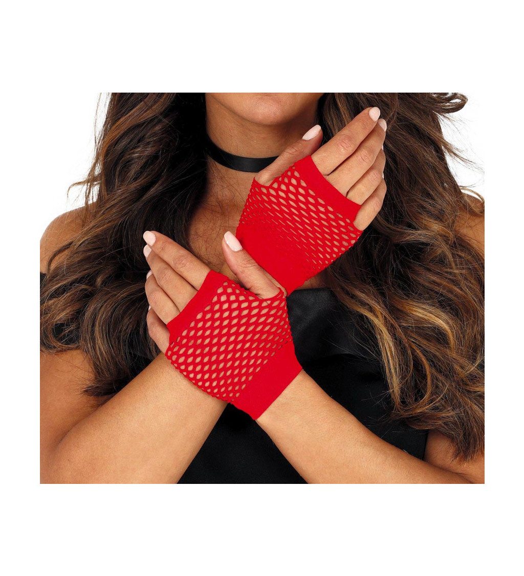 Retro rukavice – červené, 11 cm