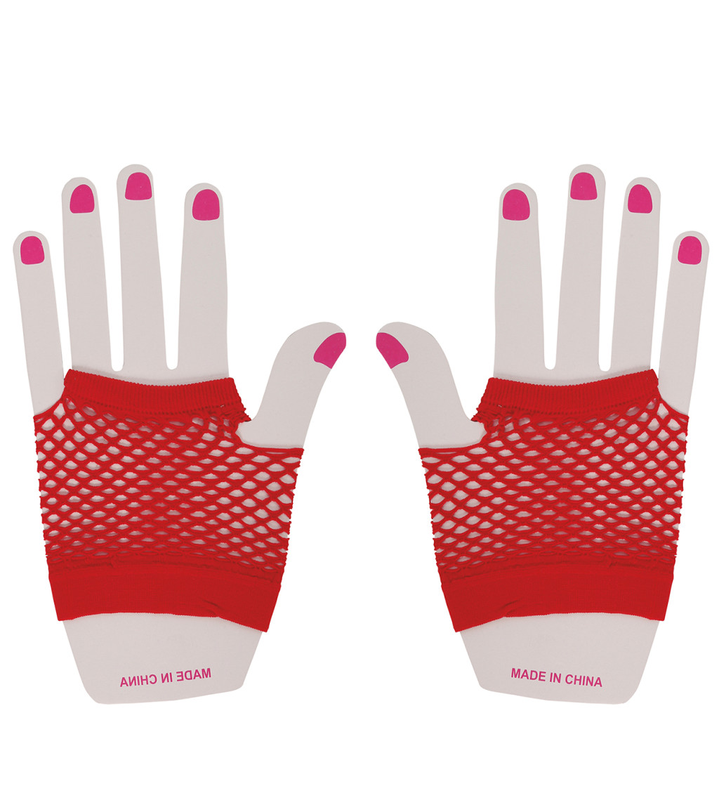 Retro rukavice – červené, 11 cm