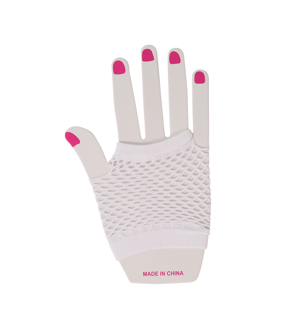 Retro rukavice – bílé, 11 cm