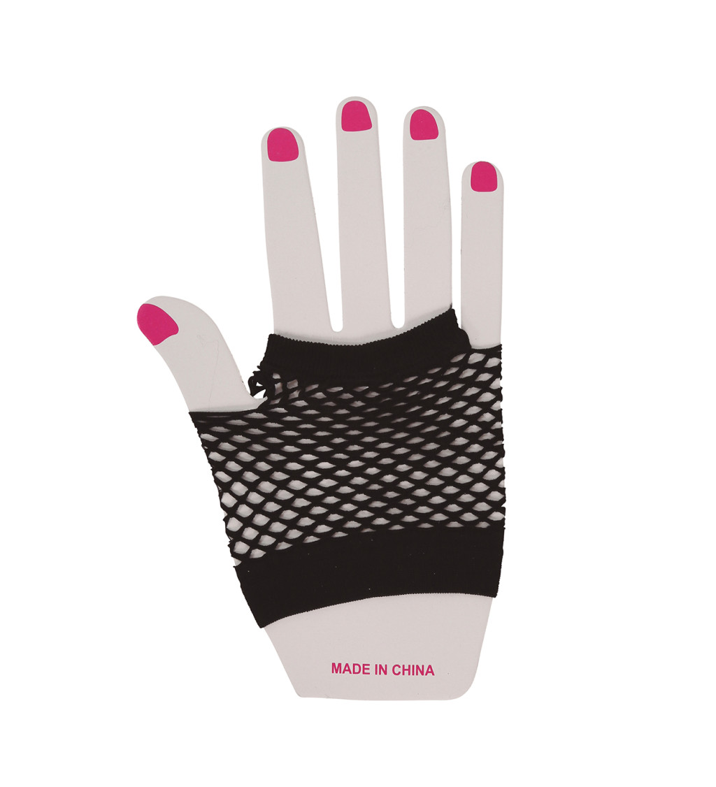 Retro rukavice – černé, 11 cm