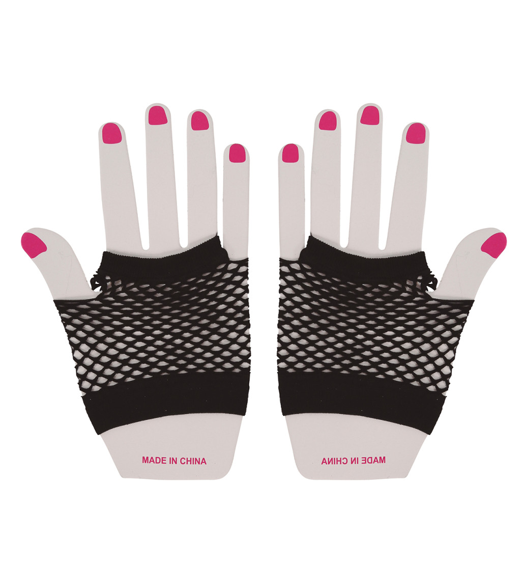 Retro rukavice – černé, 11 cm