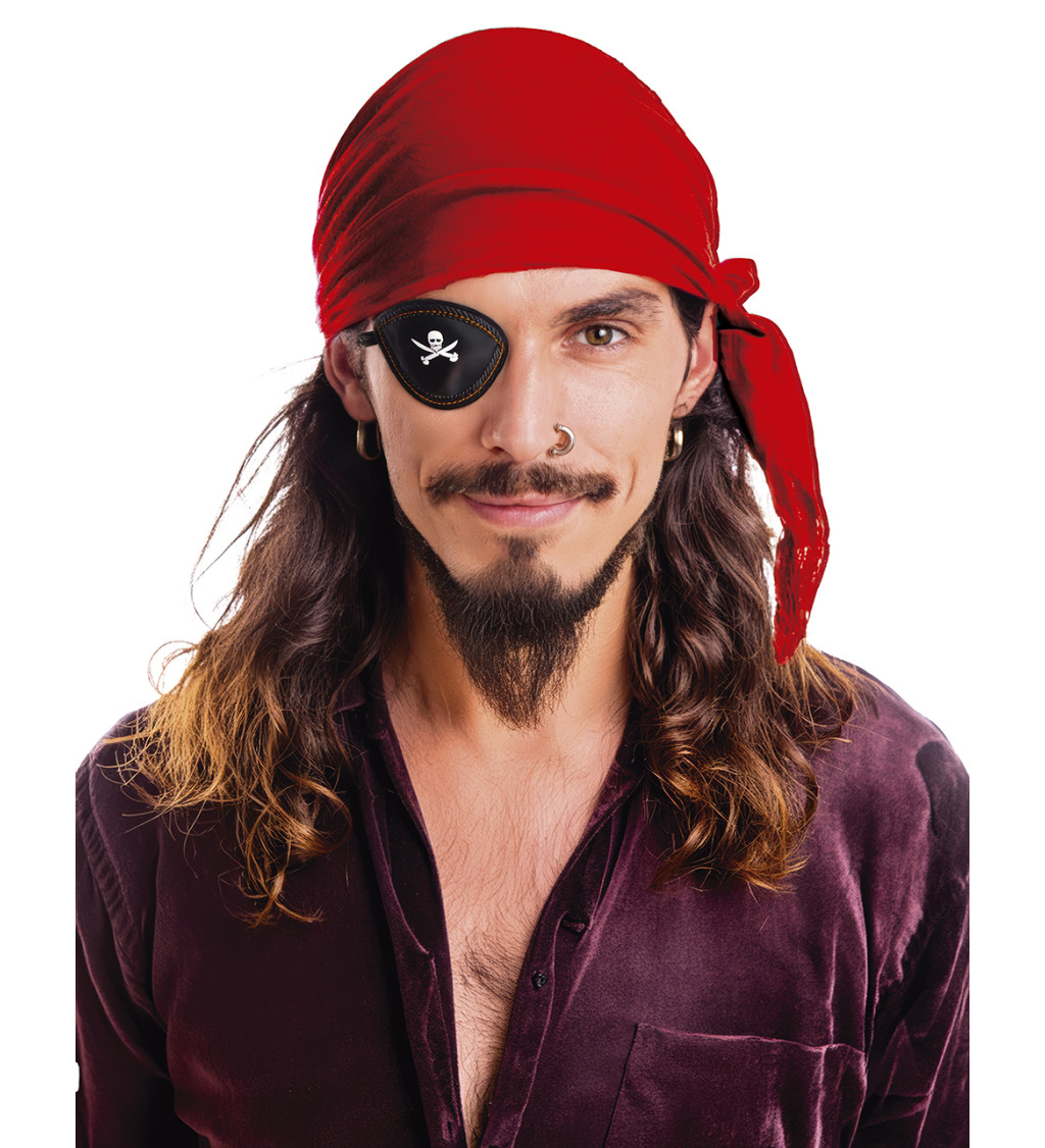 Dobrodružný pirátský šátek – červený