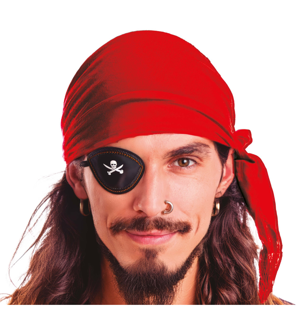 Dobrodružný pirátský šátek – červený