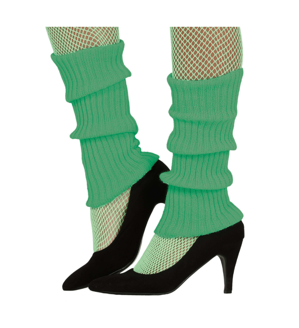 Retro návleky na nohy – zelené