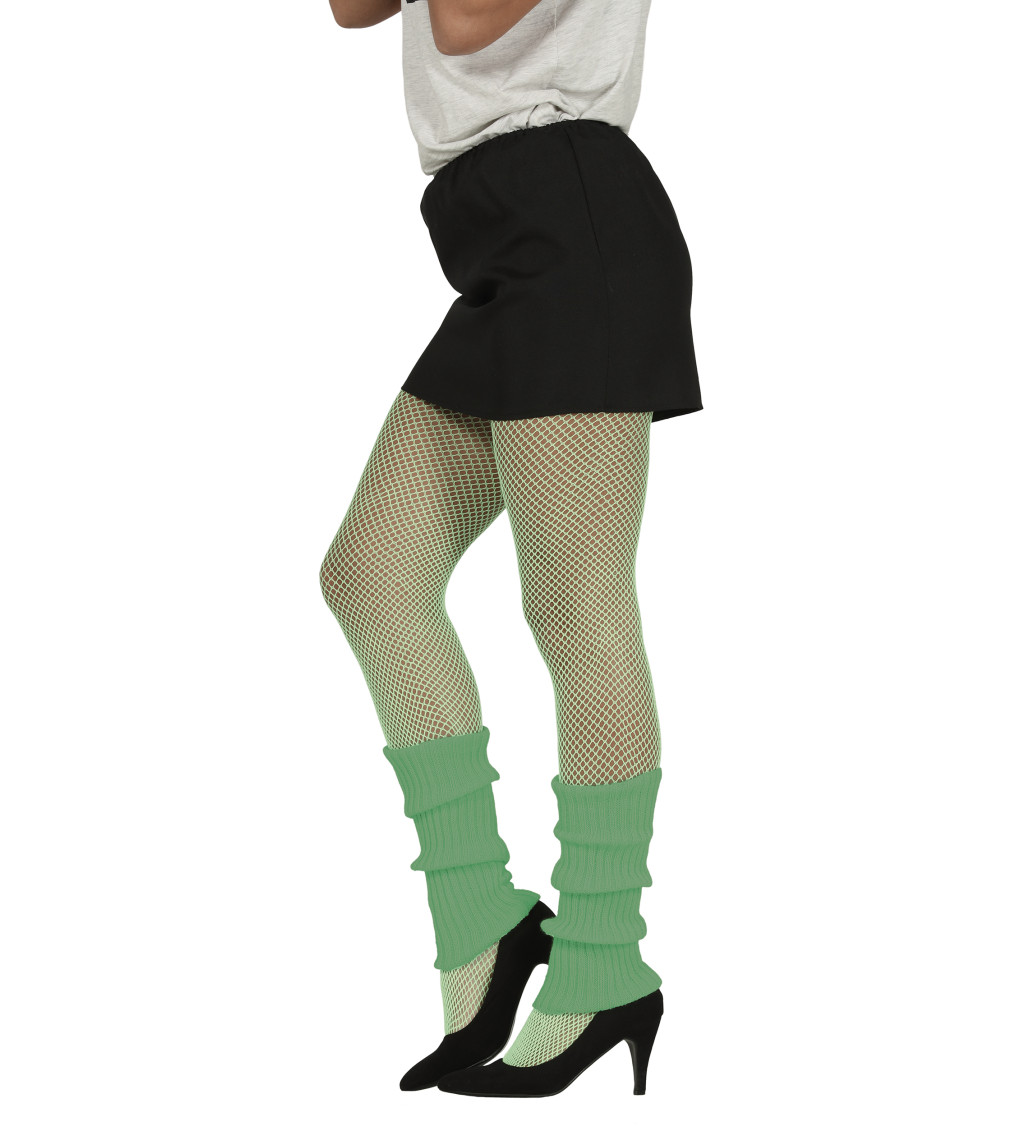 Retro návleky na nohy – zelené