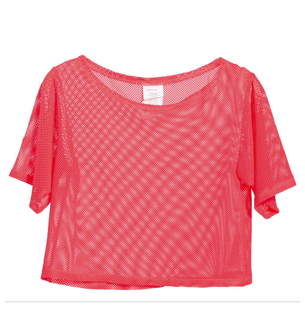 Retro síťované tričko – neon růžové