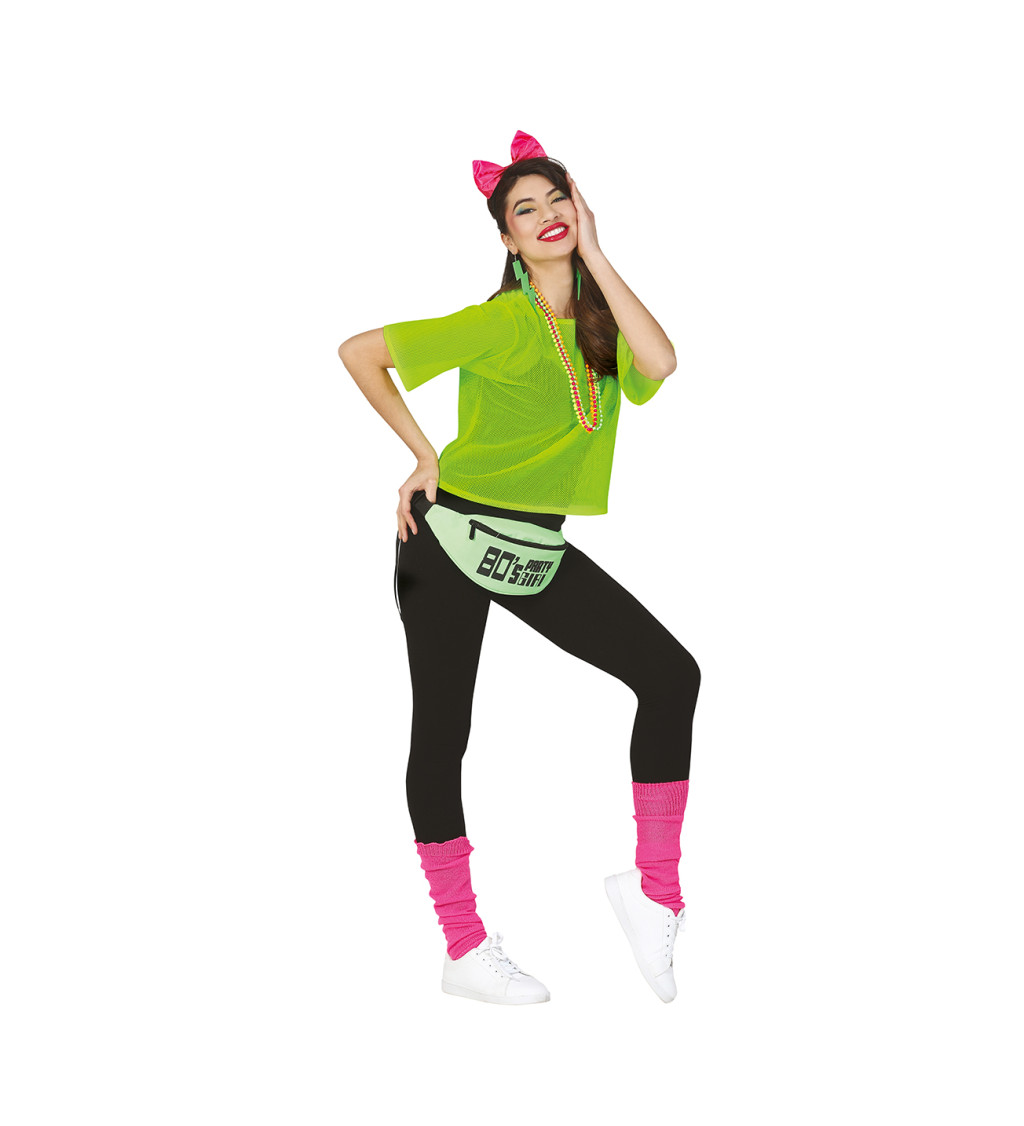 Retro síťované tričko – neon zelené