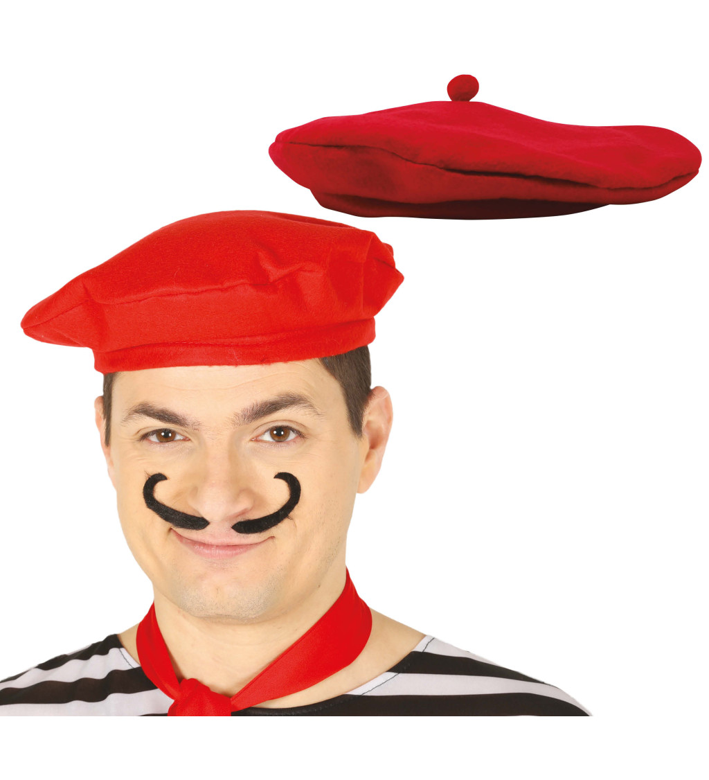 Červený francouzský baret