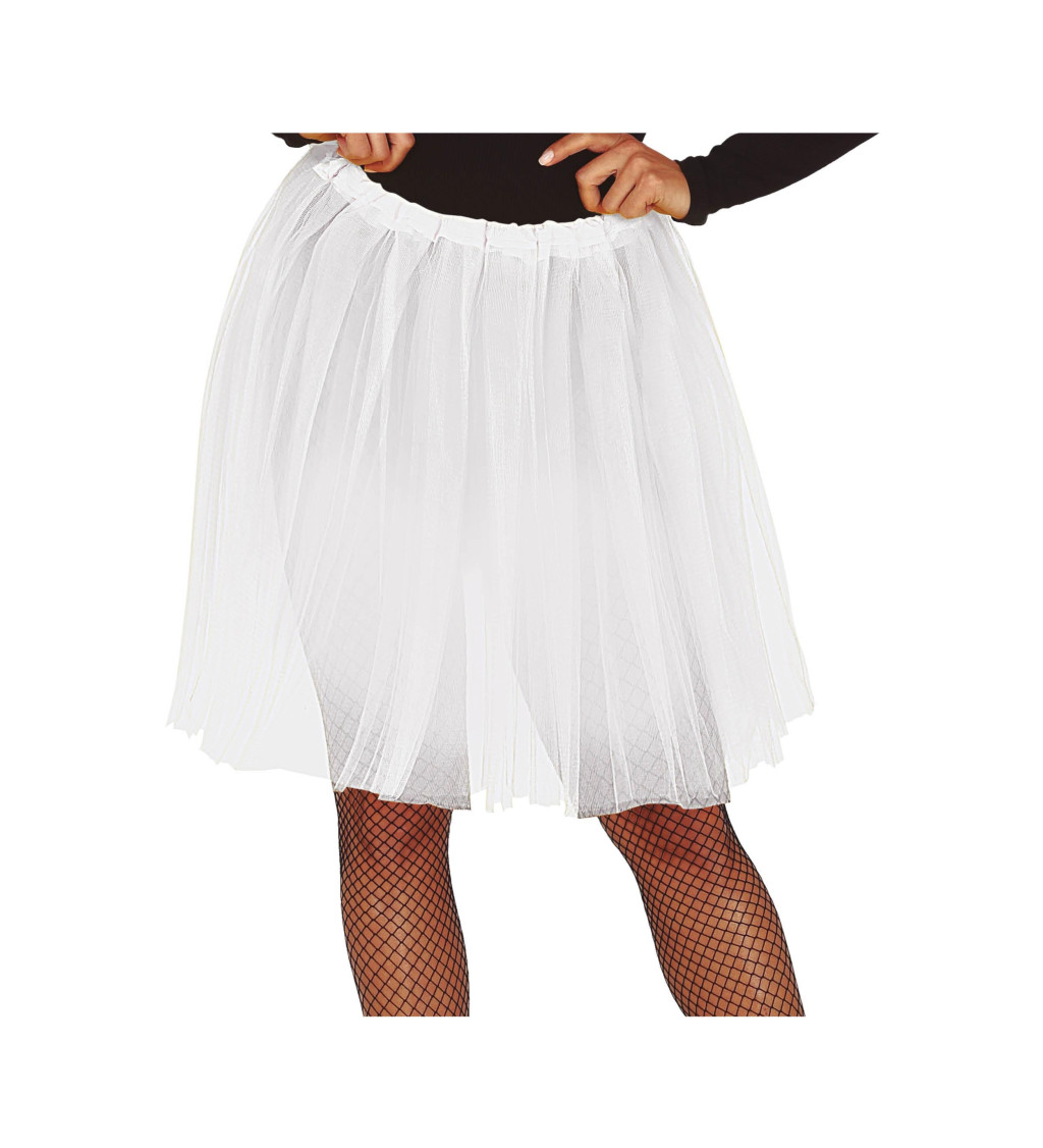 Tylová sukně - bílá