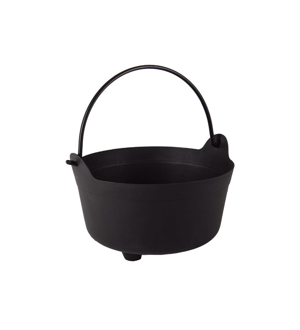 Dekorační černý kotlík – 24 cm