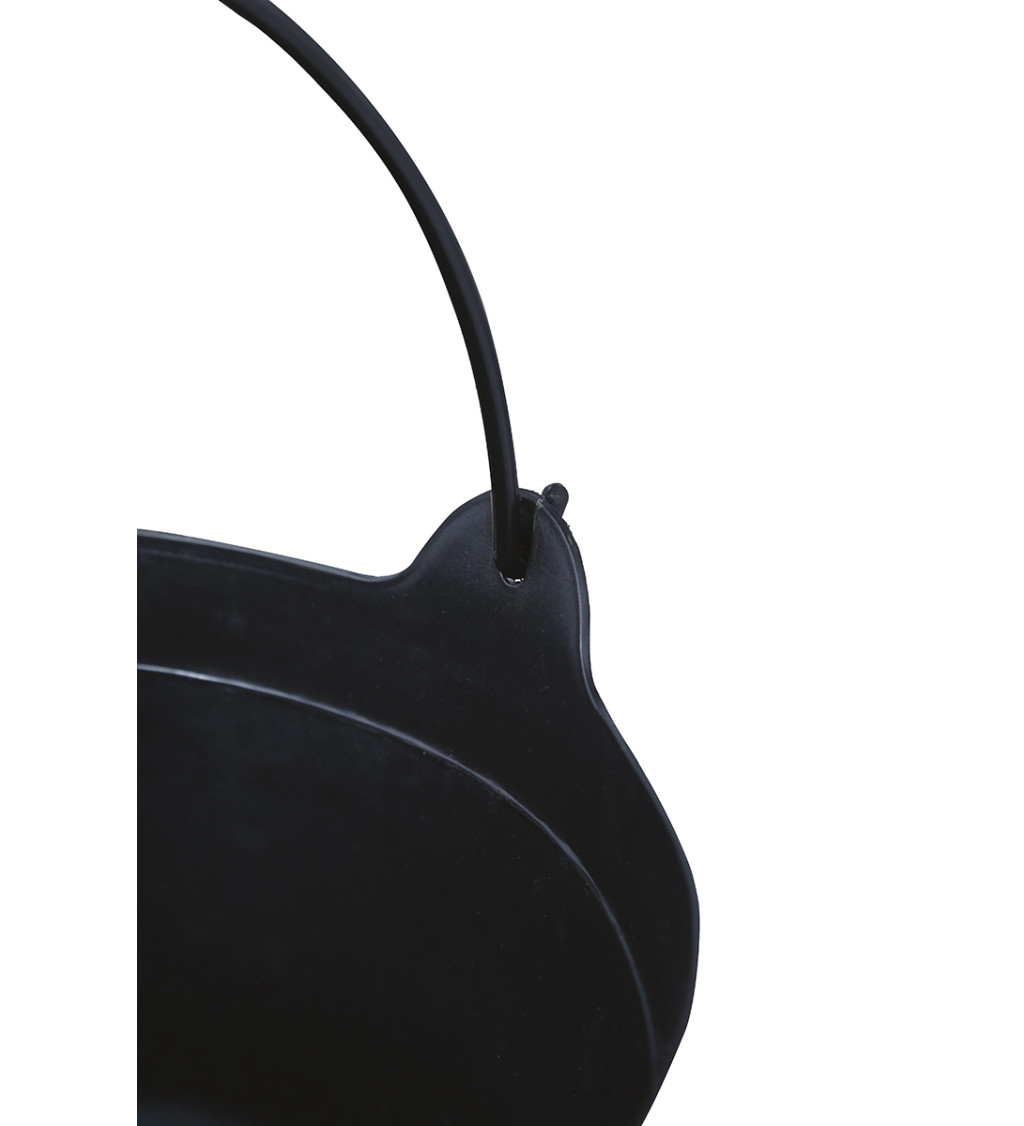 Dekorační černý kotlík – 24 cm