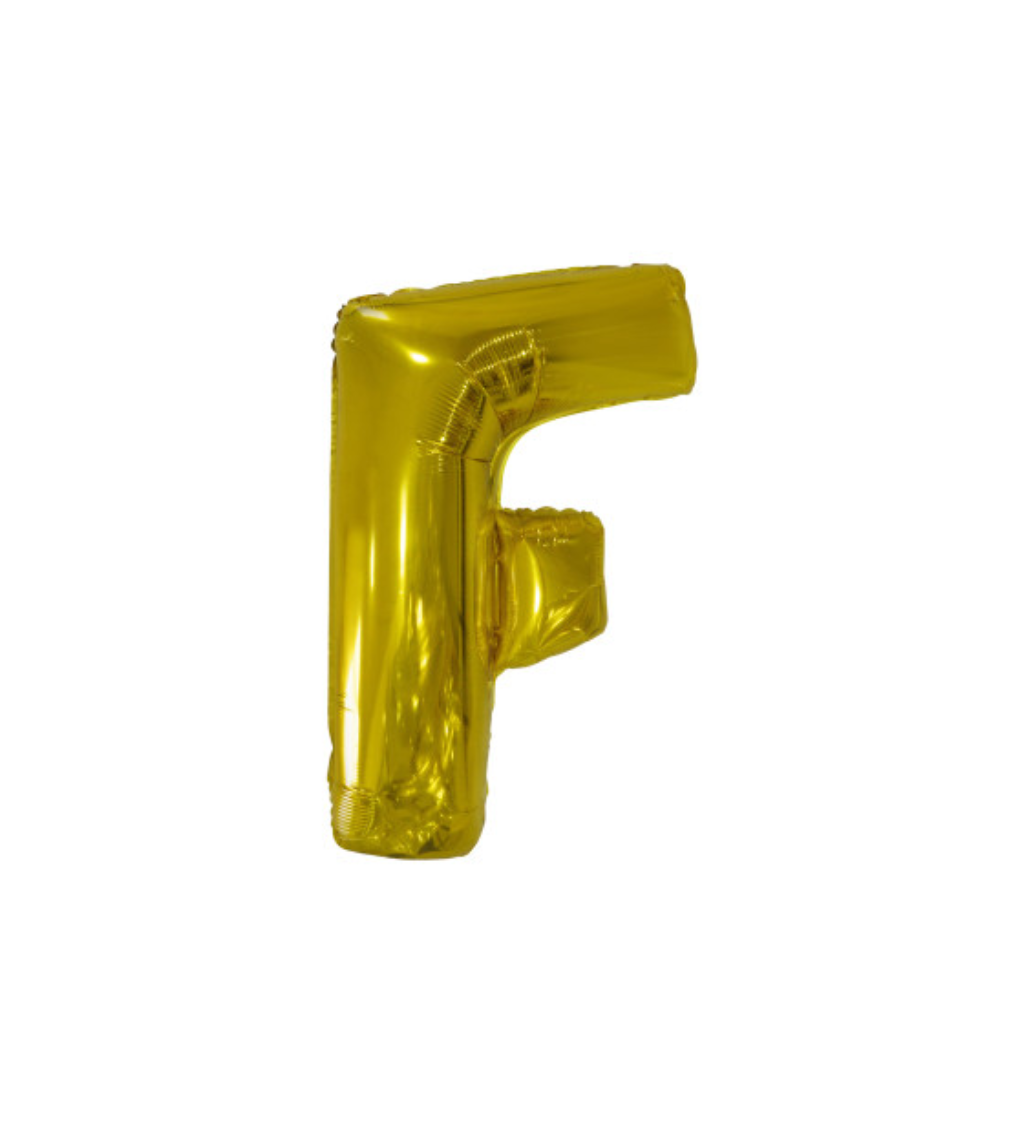 Zlatý balónek písmeno F