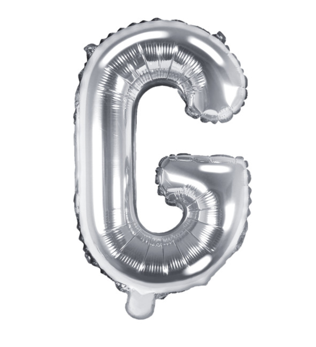 Stříbrný fóliový balón G