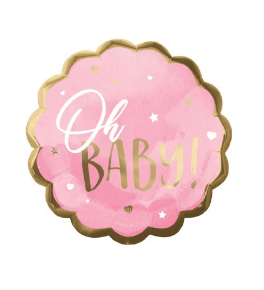 Velký růžový balón - Oh baby!