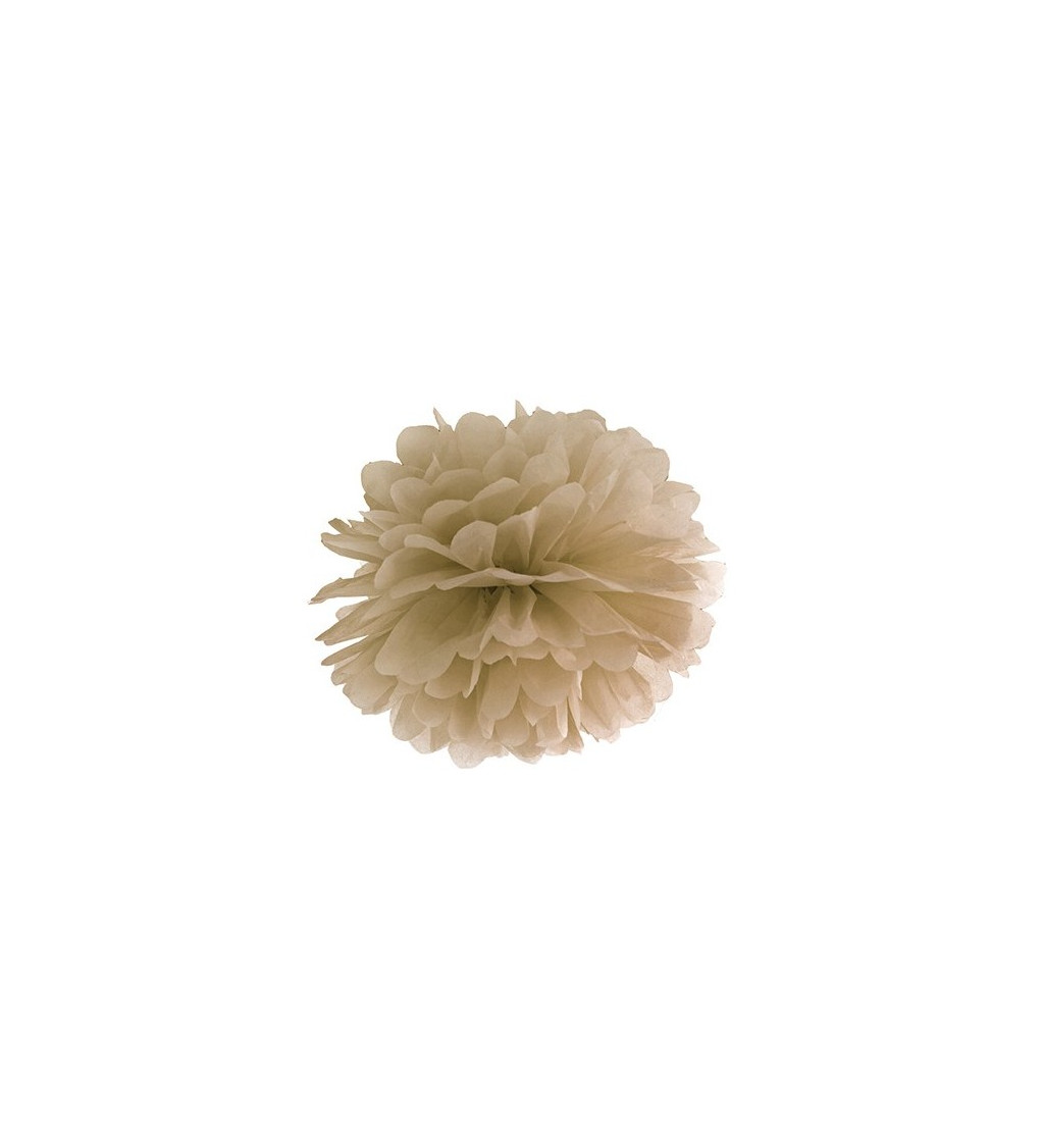 Dekorační pompom - béžový