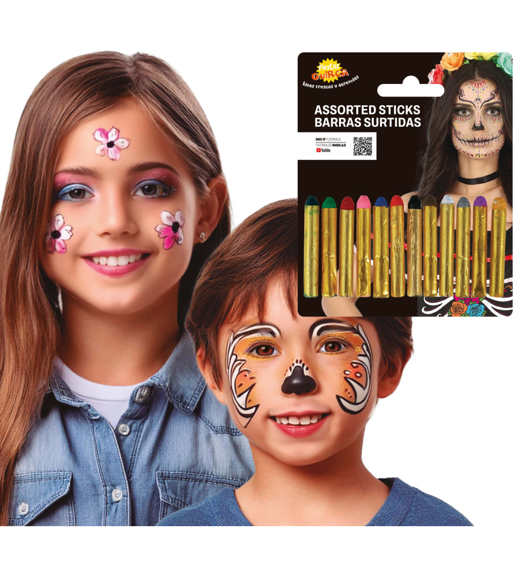 Sada barevných make-up tužek