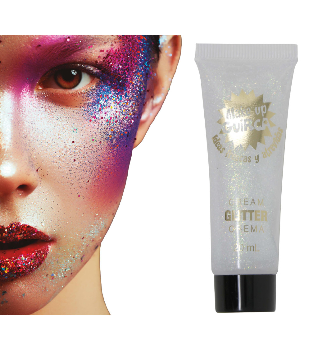 Krémový třpytivý make-up - duhový