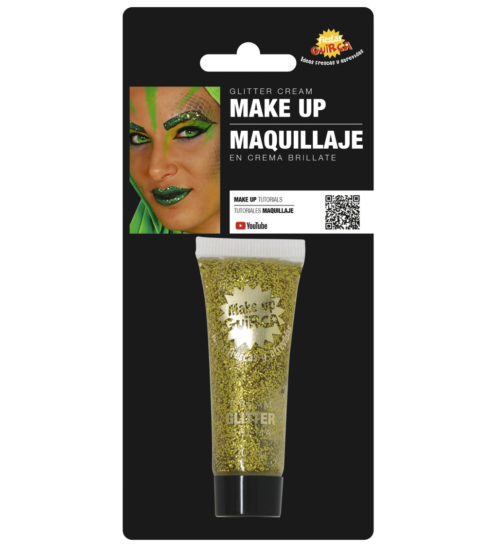 Krémový třpytivý make-up - zlatý