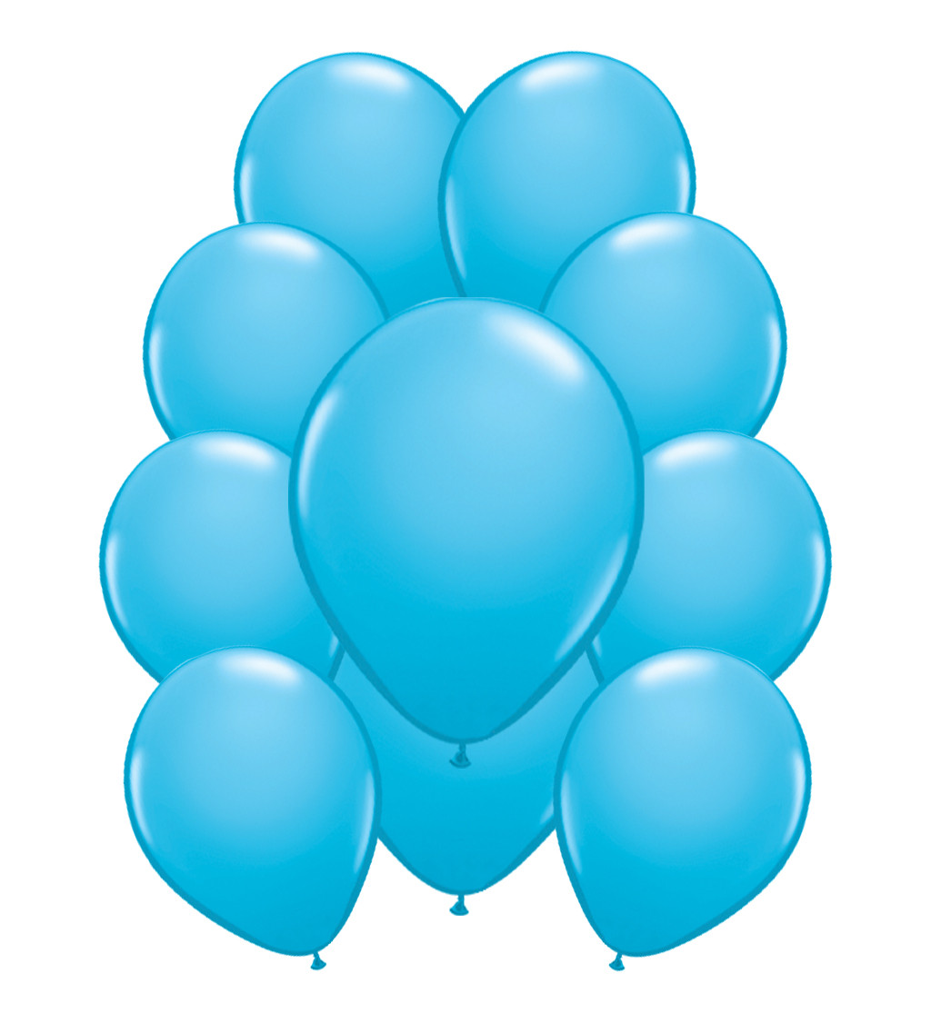 Metalické latexové balónky – baby blue