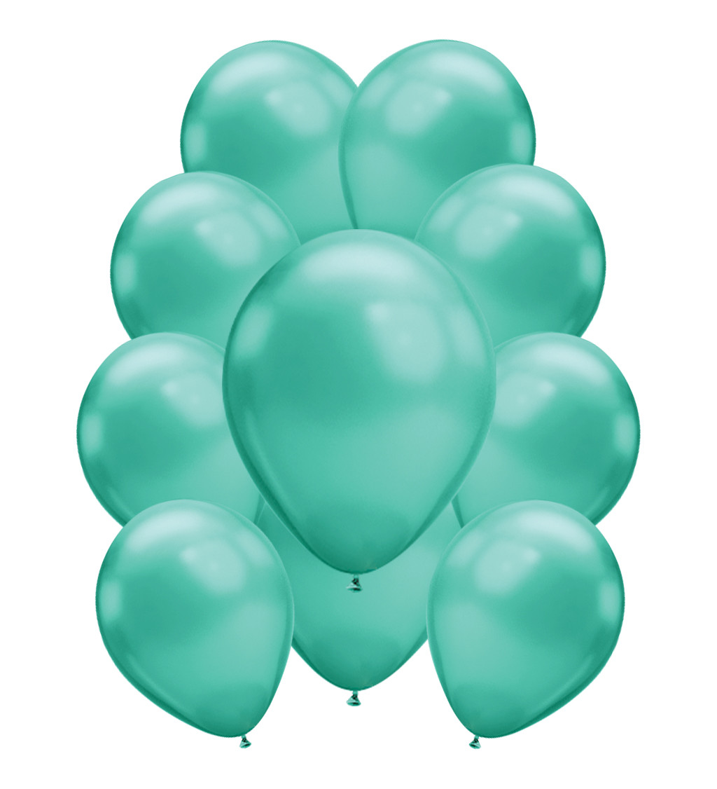 Chromové latexové balónky – zelené