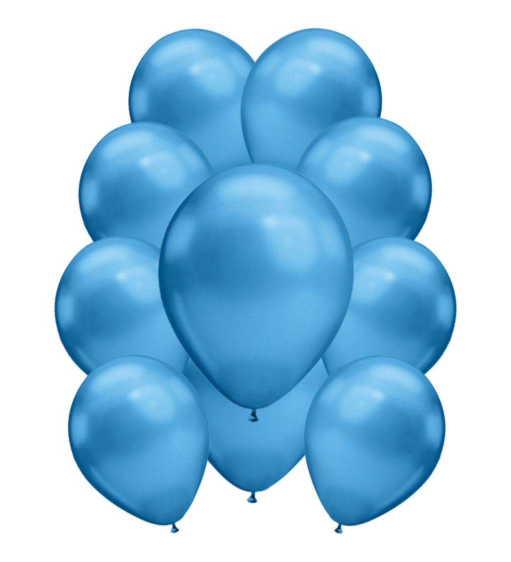 Chromové latexové balónky – modré