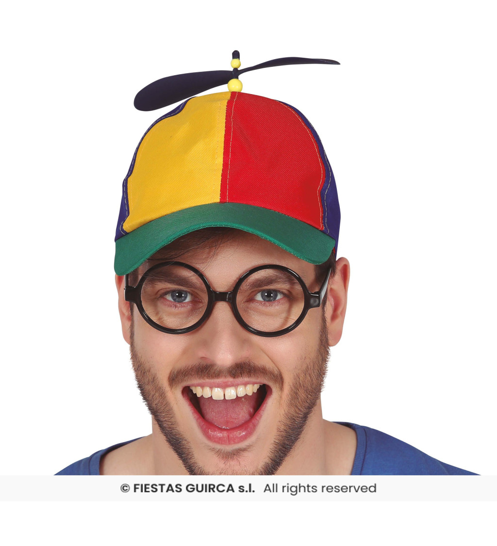 Barevná čepice s vrtulkou