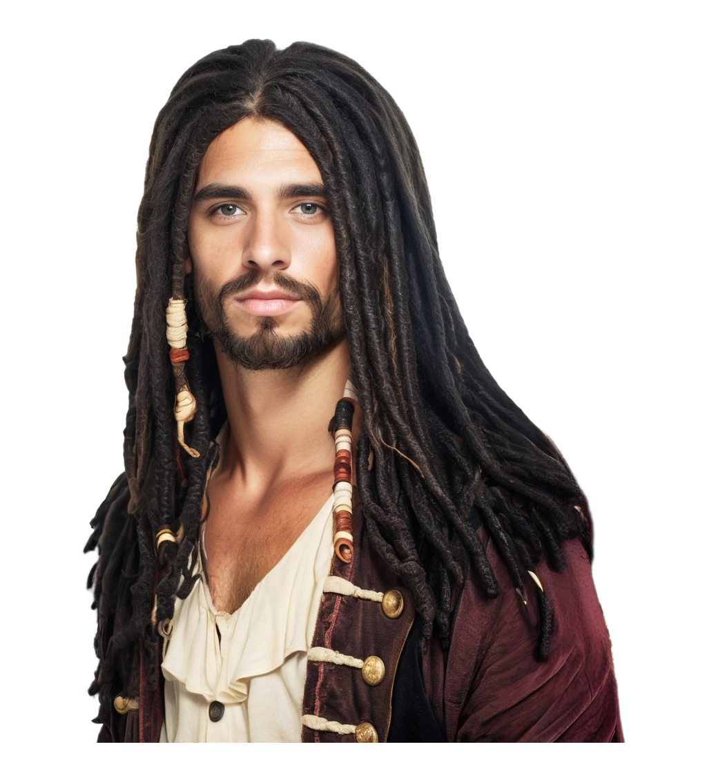 Pirátské dredy – paruka pro muže