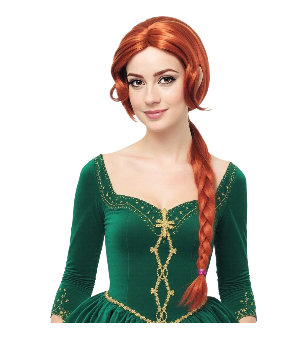 Zelená princezna – paruka pro ženy