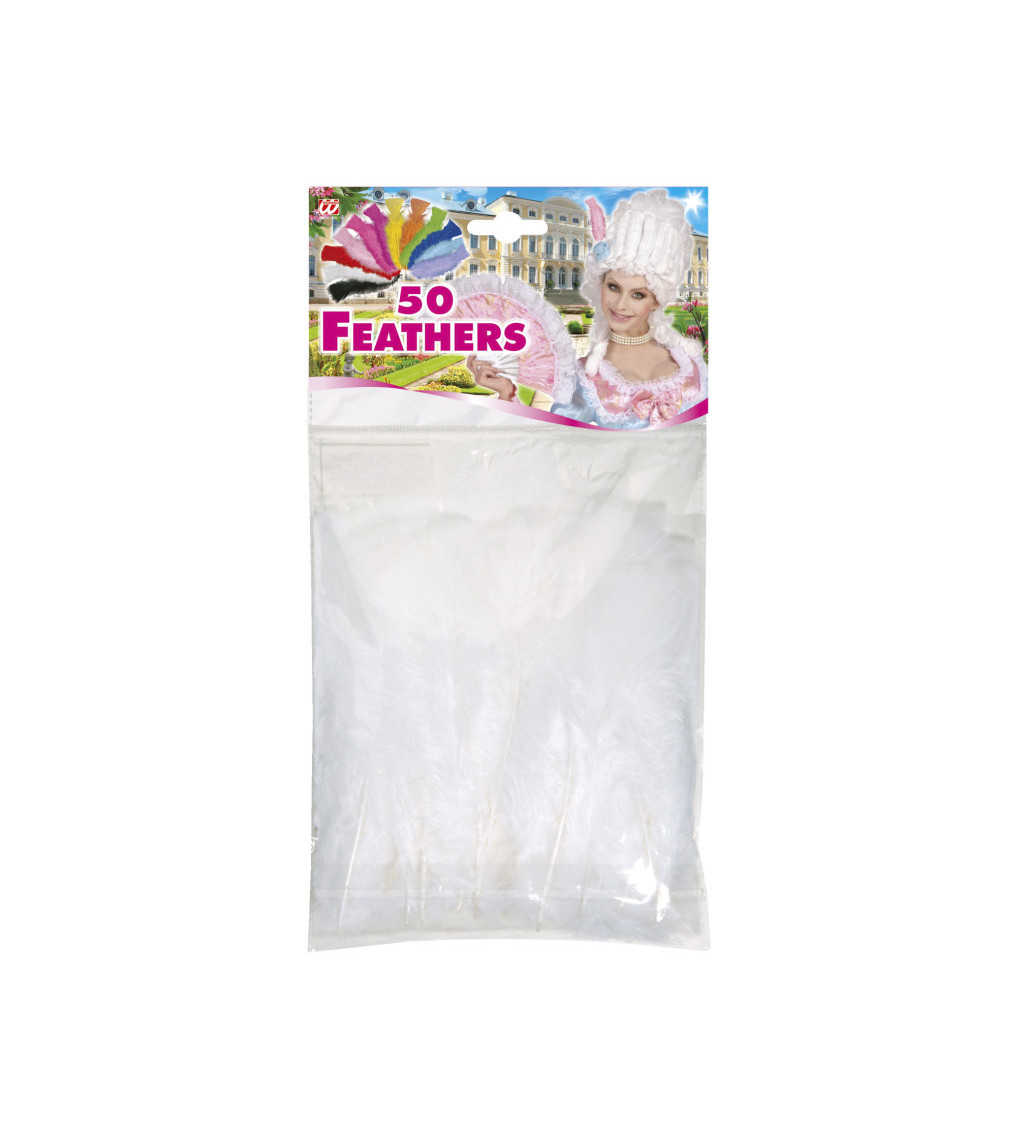 Peříčka v bílé barvě