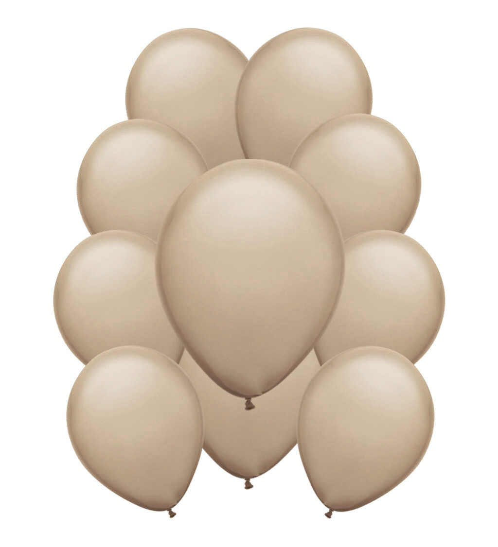Pastelové latexové balónky – světle hnědé