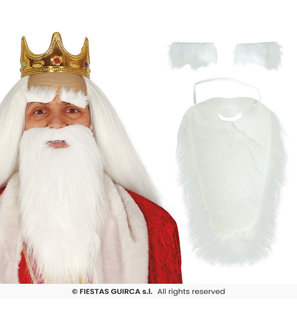 Bílý plnovous pro Mikuláše a Santy