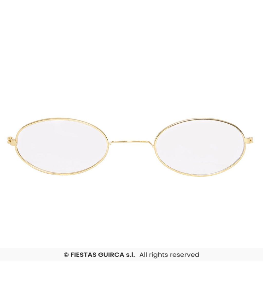 Kostýmové brýle ve zlaté barvě