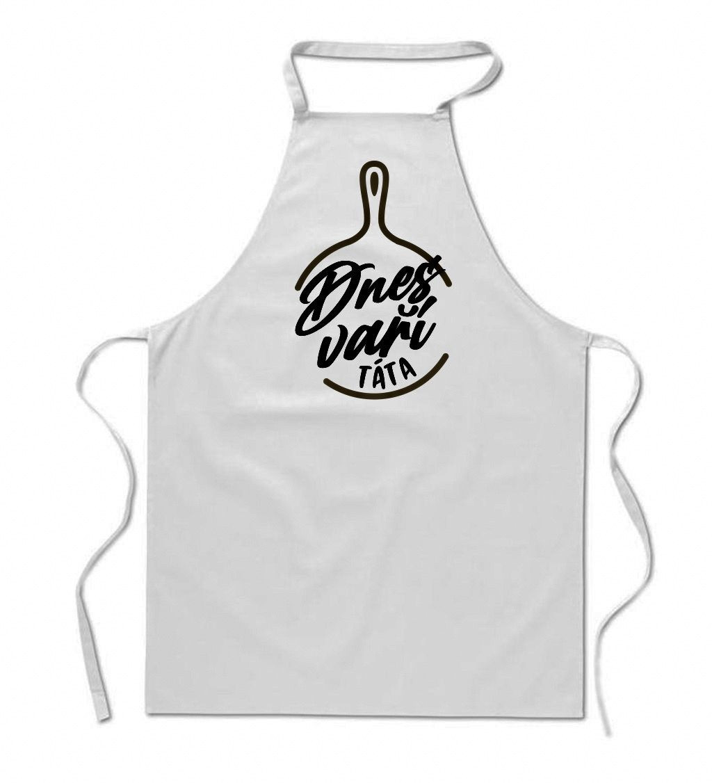 Zástěra bílá Dnes vaří táta