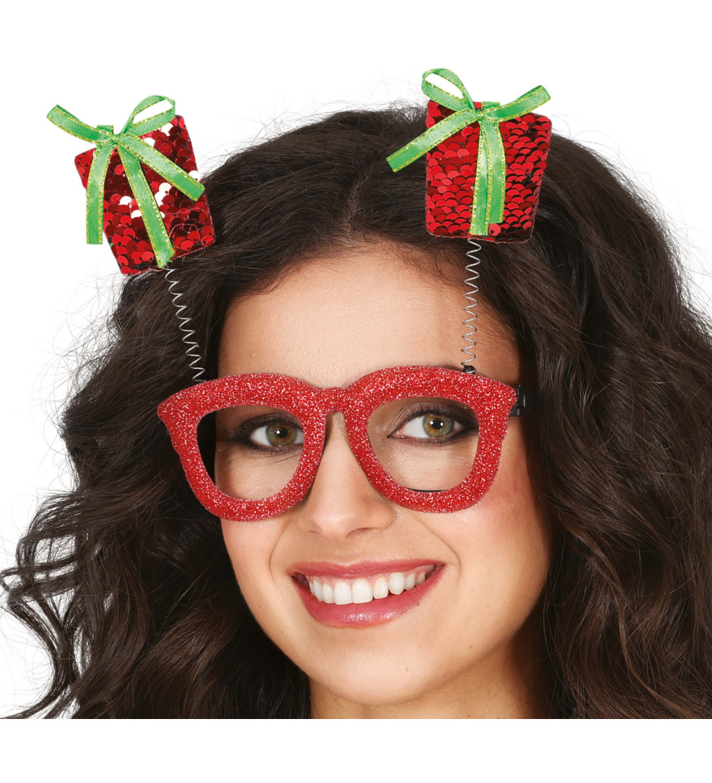 Brýle s vánočními dárky