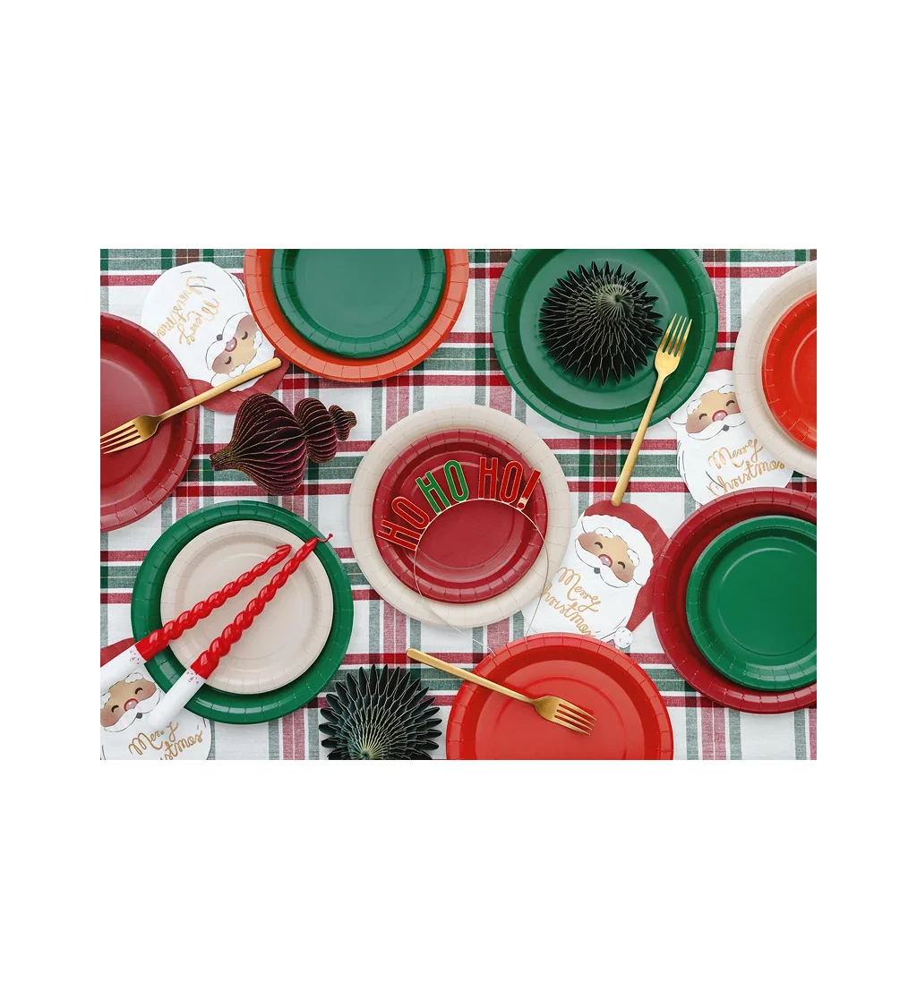 Tmavě zelené párty talířky