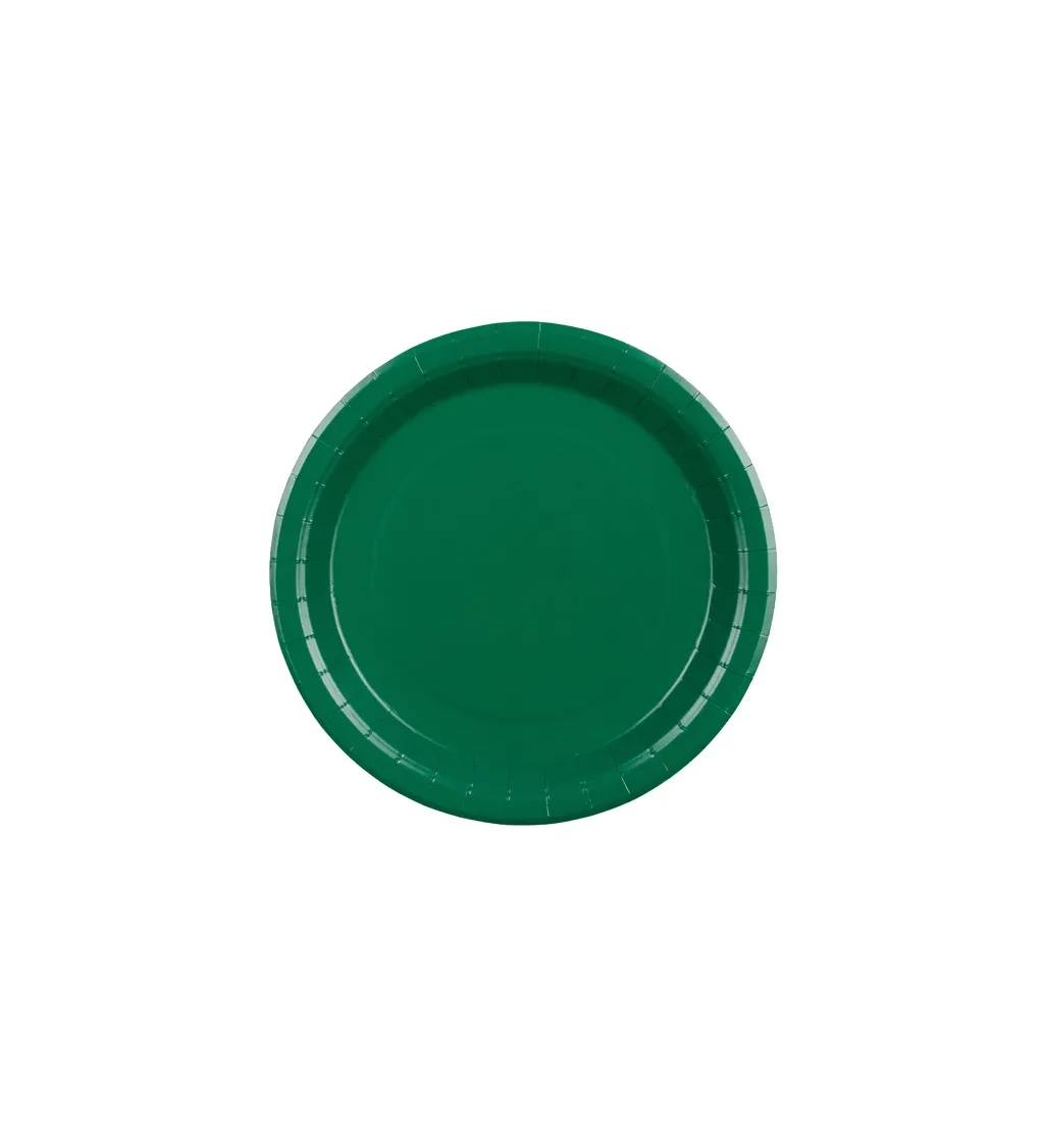 Tmavě zelené párty talířky