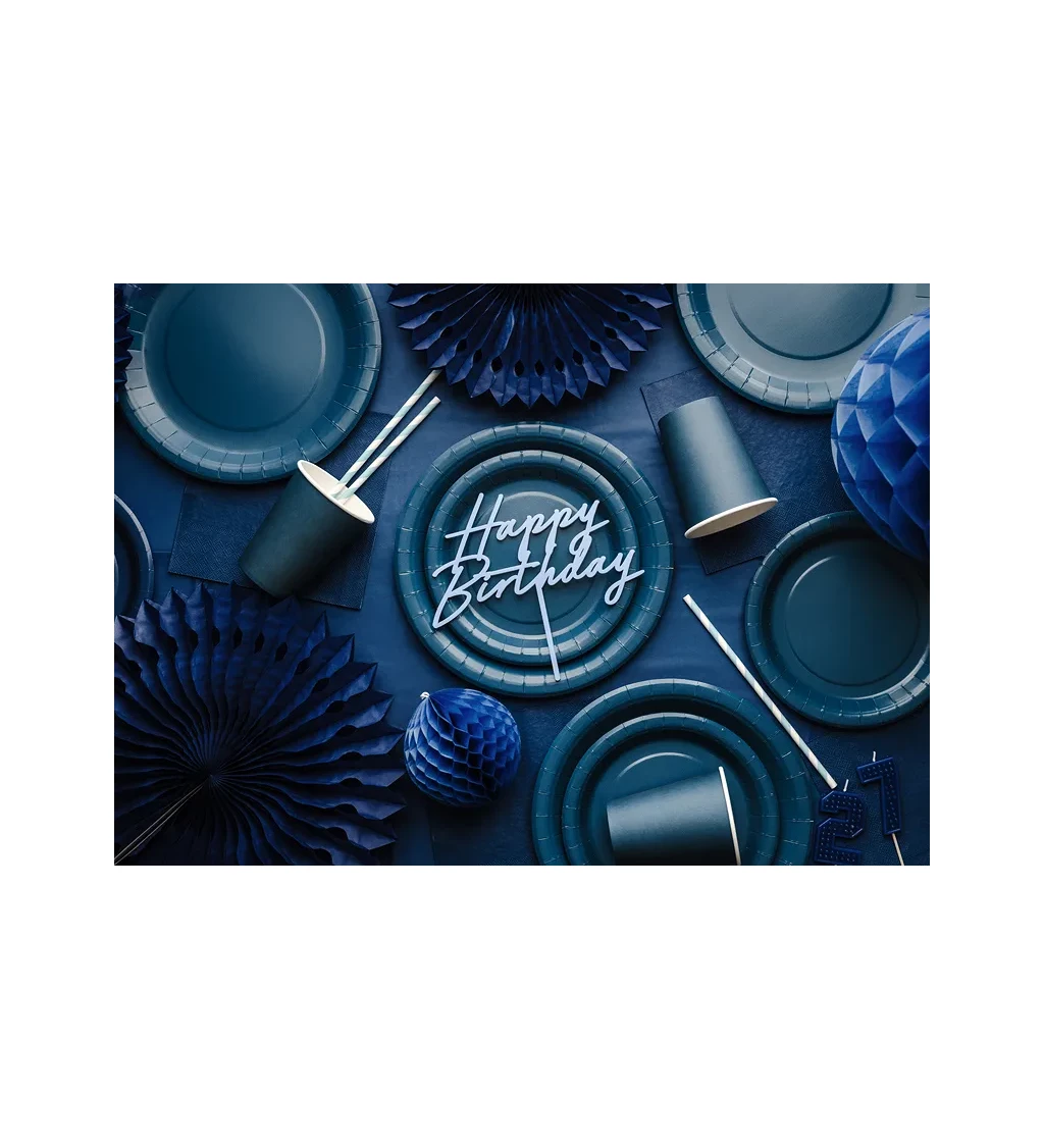 Tmavě modré párty talířky